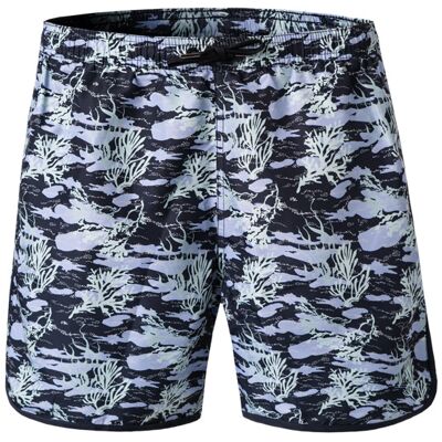 EMPORIO ARMANI Herren Badeshorts blau Mikrofaser gemustert S EMPORIO ARMANI Herren Badeshorts blau Mikrofaser gemustert S