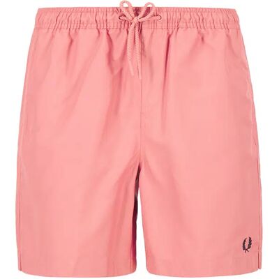 Fred Perry Herren Badeshorts rot Mikrofaser unifarben S Fred Perry Herren Badeshorts rot Mikrofaser unifarben S