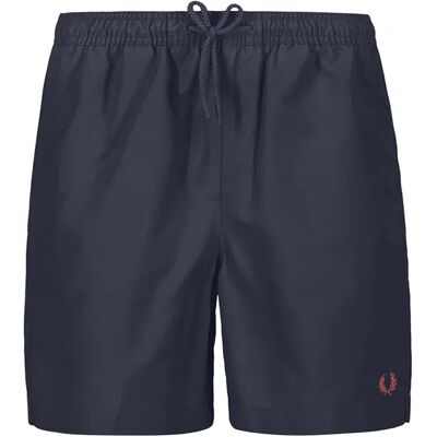 Fred Perry Herren Badeshorts blau Mikrofaser unifarben M Fred Perry Herren Badeshorts blau Mikrofaser unifarben M