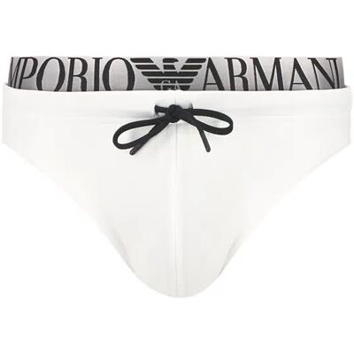 EMPORIO ARMANI Herren Badeslip weiß Elasthane unifarben S EMPORIO ARMANI Herren Badeslip weiß Elasthane unifarben S
