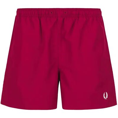 Fred Perry Herren Badeshorts rot Mikrofaser unifarben M Fred Perry Herren Badeshorts rot Mikrofaser unifarben M
