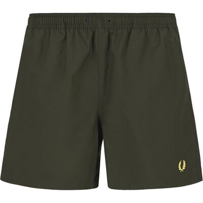 Fred Perry Herren Badeshorts grün Mikrofaser unifarben M Fred Perry Herren Badeshorts grün Mikrofaser unifarben M