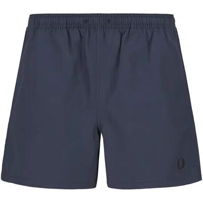 Fred Perry Herren Badeshorts blau Mikrofaser unifarben S Fred Perry Herren Badeshorts blau Mikrofaser unifarben S