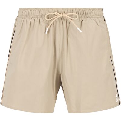 BOSS Black Herren Badeshorts beige Mikrofaser M BOSS Black Herren Badeshorts beige Mikrofaser M