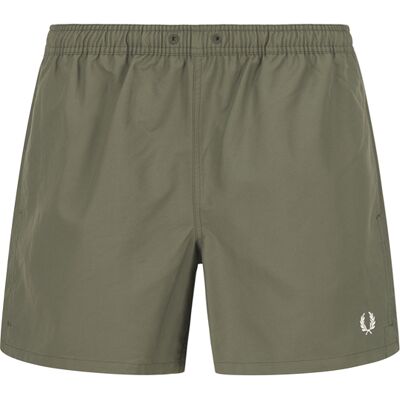 Fred Perry Herren Badeshorts grün Mikrofaser unifarben XL Fred Perry Herren Badeshorts grün Mikrofaser unifarben XL