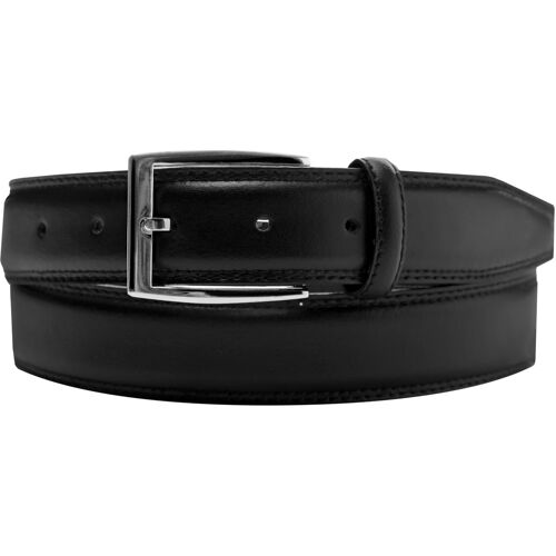 HECHTER PARIS Herren Gürtel schwarz Glattleder 95 CM (33 INCH)