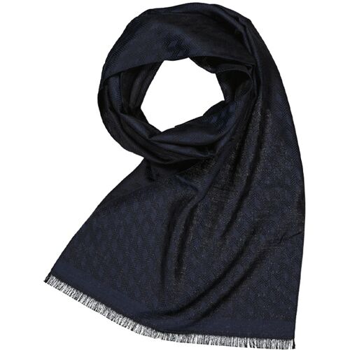 MISSONI Herren Schal blau Seide gemustert ONESIZE