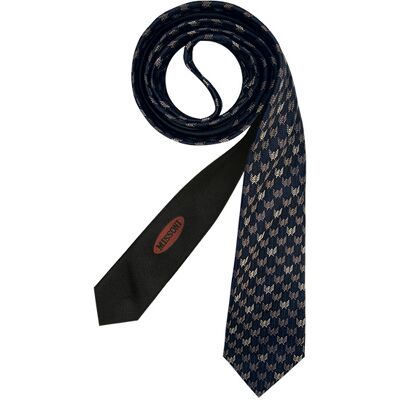 MISSONI Herren Krawatte schwarz Gemustert,Bunt ONESIZE MISSONI Herren Krawatte schwarz Gemustert,Bunt ONESIZE