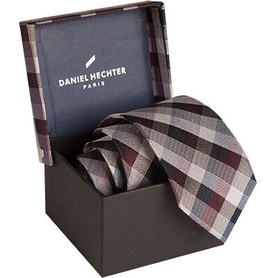 HECHTER PARIS Herren Krawatte beige mit Karos ONESIZE HECHTER PARIS Herren Krawatte beige mit Karos ONESIZE