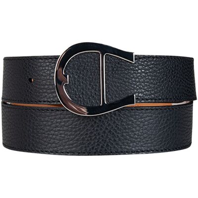 AIGNER Herren Gürtel schwarz Leder geprägt 110 CM (36 INCH) AIGNER Herren Gürtel schwarz Leder geprägt 110 CM (36 INCH)