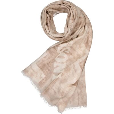 MISSONI Herren Schal beige Viskose gemustert ONESIZE MISSONI Herren Schal beige Viskose gemustert ONESIZE