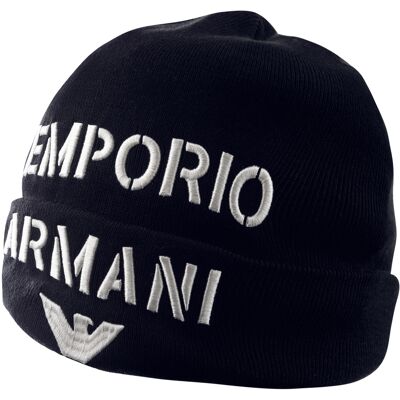 EMPORIO ARMANI Herren Mütze blau Schurwolle L EMPORIO ARMANI Herren Mütze blau Schurwolle L