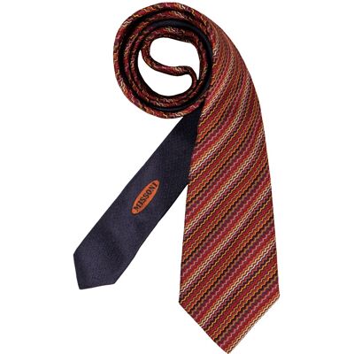 MISSONI Herren Krawatte orange Seide gemustert ONESIZE MISSONI Herren Krawatte orange Seide gemustert ONESIZE