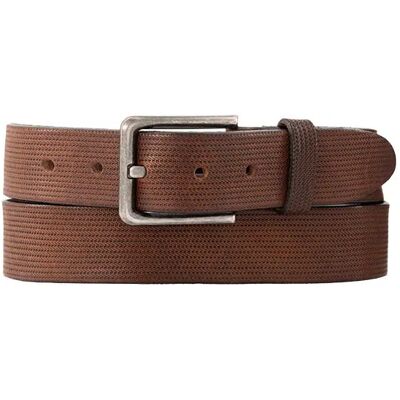 Alberto Herren Gürtel braun Leder geprägt 85 CM (31 INCH) Alberto Herren Gürtel braun Leder geprägt 85 CM (31 INCH)