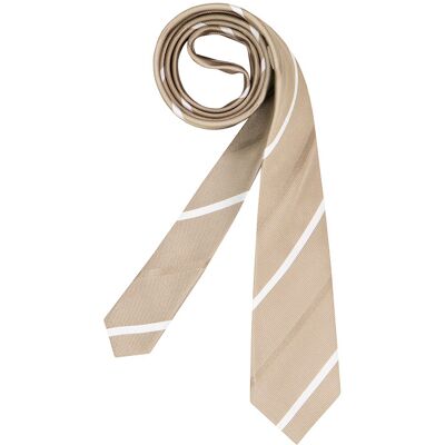 OLYMP Herren Krawatte beige College-Streifen ONESIZE OLYMP Herren Krawatte beige College-Streifen ONESIZE