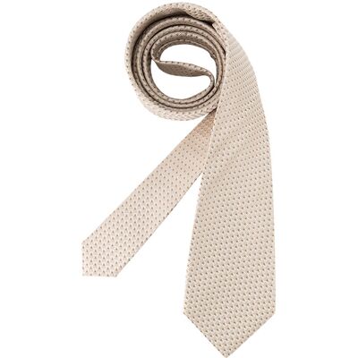 OLYMP Herren Krawatte beige Gemustert ONESIZE OLYMP Herren Krawatte beige Gemustert ONESIZE