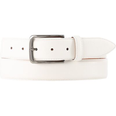 Alberto Herren Gürtel weiß Leder geprägt 105 CM (35 INCH) Alberto Herren Gürtel weiß Leder geprägt 105 CM (35 INCH)