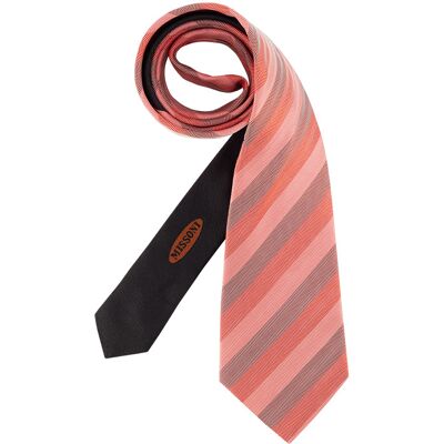MISSONI Herren Krawatte rot Seide gestreift ONESIZE MISSONI Herren Krawatte rot Seide gestreift ONESIZE