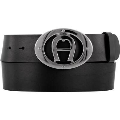 AIGNER Herren Gürtel schwarz Glattleder 80 CM (30 INCH) AIGNER Herren Gürtel schwarz Glattleder 80 CM (30 INCH)