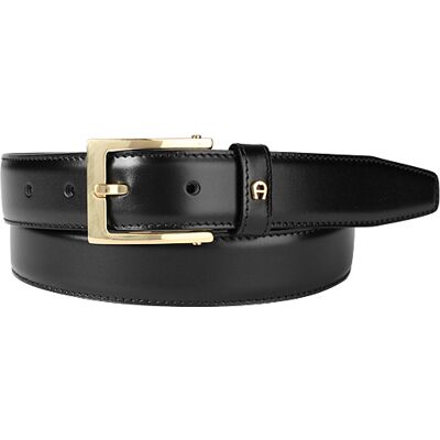 AIGNER Herren Gürtel schwarz Glattleder 105 CM (35 INCH) AIGNER Herren Gürtel schwarz Glattleder 105 CM (35 INCH)