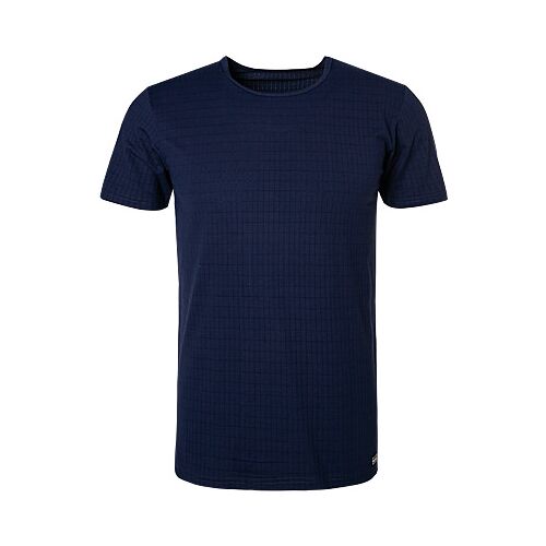 bruno banani Herren T-Shirt blau Mikrofaser/Funktion unifarben 8 (XXL)