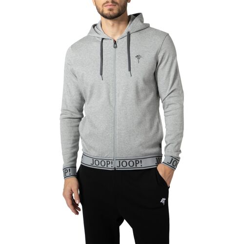 JOOP! Herren Sweatjacke grau Jersey-Baumwolle unifarben S