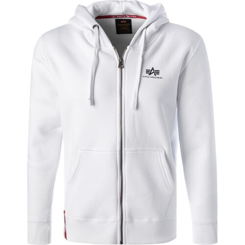ALPHA INDUSTRIES Herren Hoodie weiß unifarben S