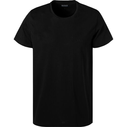 BOSS Black Herren T-Shirts schwarz Reine Baumwolle unifarben 7 (XL)