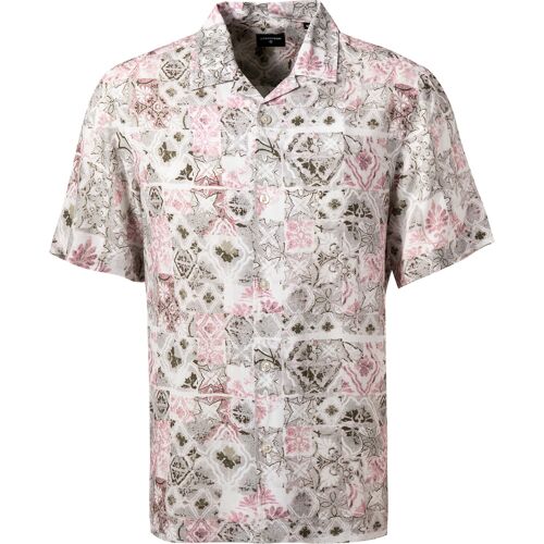 Strellson Herren Kurzarmhemd grau gemustert M