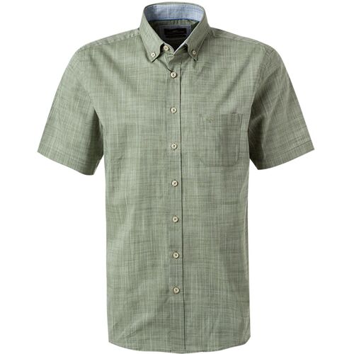 Fynch-Hatton Herren Kurzarmhemd grün meliert L