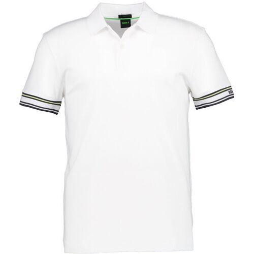 BOSS Green Herren Polo-Shirt weiß Slim Fit M