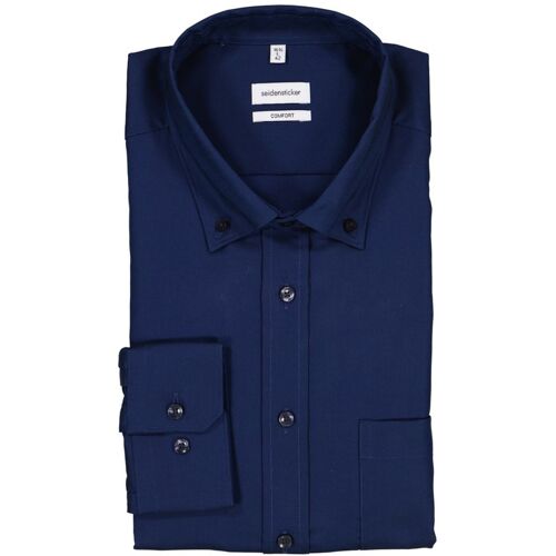 Seidensticker Herren Hemd blau Comfort Fit 44