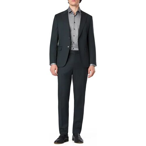 BOSS Black Herren Anzug grün meliert Slim Fit 52