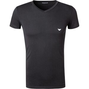 EMPORIO ARMANI Herren V-Shirt schwarz Baumwolle & Mix unifarben 8 (XXL) EMPORIO ARMANI Herren V-Shirt schwarz Baumwolle & Mix unifarben 8 (XXL)