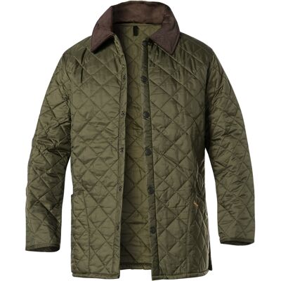 Barbour Herren Steppjacke grün Mikrofaser unifarben S Barbour Herren Steppjacke grün Mikrofaser unifarben S