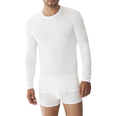 Zimmerli Herren Longsleeve weiß Viskose unifarben 7 (XL) Zimmerli Herren Longsleeve weiß Viskose unifarben 7 (XL)