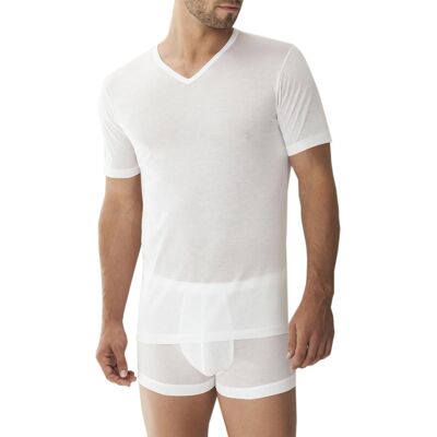 Zimmerli Herren V-Shirt weiß Baumwolle unifarben 4 (S) Zimmerli Herren V-Shirt weiß Baumwolle unifarben 4 (S)