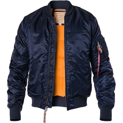 ALPHA INDUSTRIES Herren Jacke blau Mikrofaser unifarben 3XL ALPHA INDUSTRIES Herren Jacke blau Mikrofaser unifarben 3XL