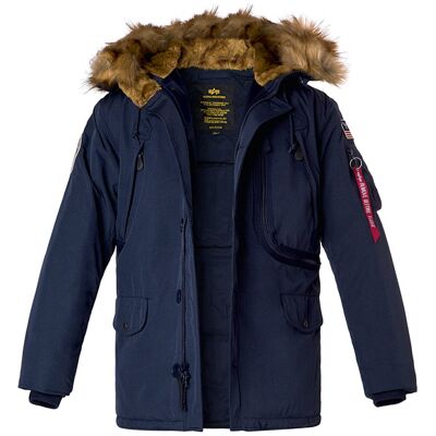 ALPHA INDUSTRIES Herren Jacke blau Mikrofaser unifarben XL ALPHA INDUSTRIES Herren Jacke blau Mikrofaser unifarben XL