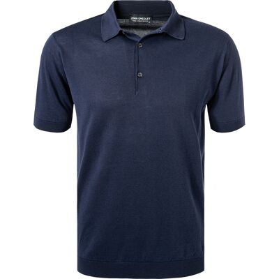 John Smedley Herren Polo-Shirt blau Cotton unifarben L John Smedley Herren Polo-Shirt blau Cotton unifarben L