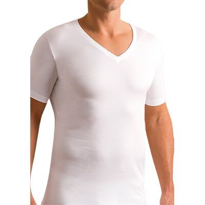Novila Herren V-Shirt schwarz Baumwolle unifarben Slim Fit 7 (XL) Novila Herren V-Shirt schwarz Baumwolle unifarben Slim Fit 7 (XL)