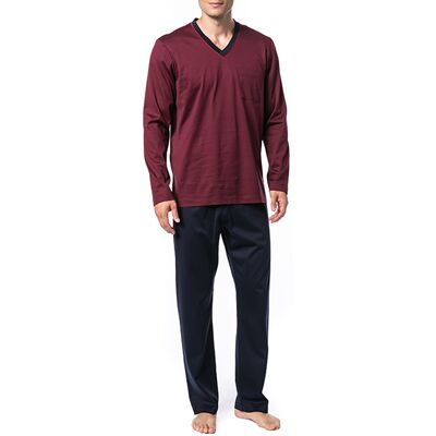 Novila Herren Pyjama rot Jersey-Baumwolle unifarben 54 (XL) Novila Herren Pyjama rot Jersey-Baumwolle unifarben 54 (XL)
