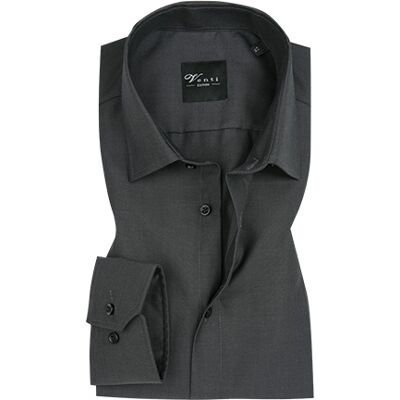 Venti Modern Fit Graues Baumwoll Businesshemd - Businesshemd Venti Modern Fit Graues Baumwoll Businesshemd - Businesshemd