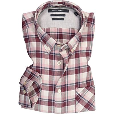 Marc O'Polo Herren Hemd rot Baumwoll-Stretch kariert M Marc O'Polo Herren Hemd rot Baumwoll-Stretch kariert M
