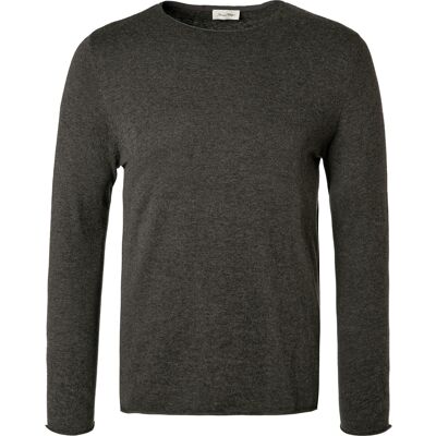 American Vintage Herren Pullover grau Baumwolle unifarben S American Vintage Herren Pullover grau Baumwolle unifarben S