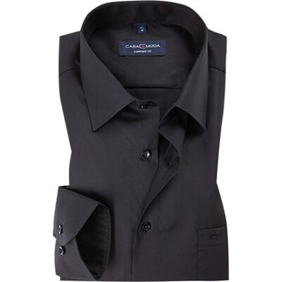CasaModa Herren Hemd schwarz Baumwolle Comfort Fit 54 CasaModa Herren Hemd schwarz Baumwolle Comfort Fit 54
