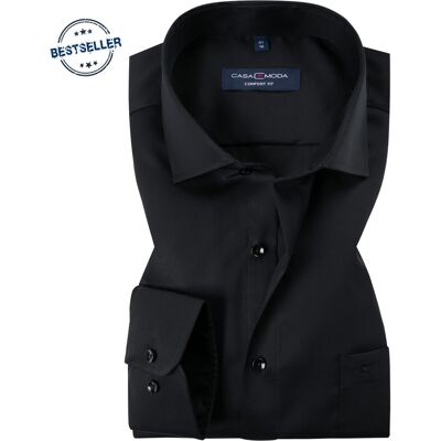 CasaModa Herren Hemd schwarz Baumwolle Comfort Fit 54 CasaModa Herren Hemd schwarz Baumwolle Comfort Fit 54