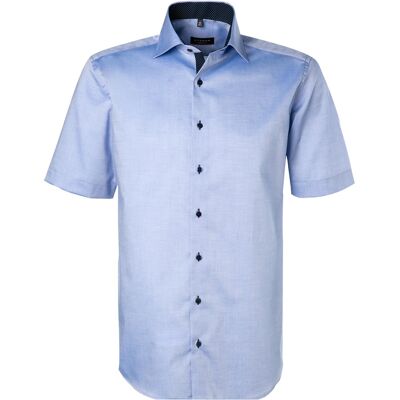 ETERNA Herren Kurzarmhemd blau Baumwolle 38 ETERNA Herren Kurzarmhemd blau Baumwolle 38
