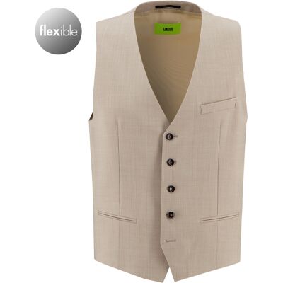 CINQUE Herren Weste beige Schurwoll-Stretch meliert 44 CINQUE Herren Weste beige Schurwoll-Stretch meliert 44