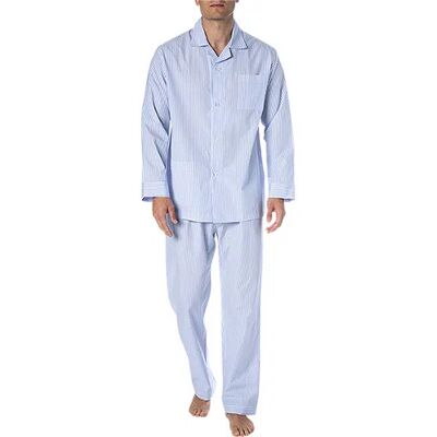 Novila Herren Pyjama blau Baumwolle gestreift 98 (M) Novila Herren Pyjama blau Baumwolle gestreift 98 (M)